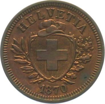 1 Rappen 1870 B